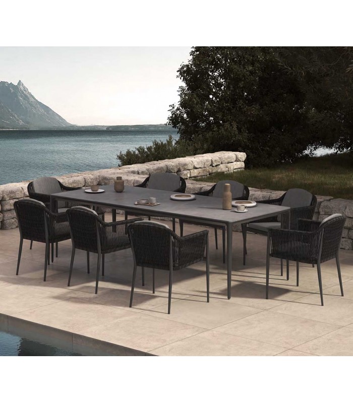 Mesa rectangular de Aluminio para exterior MAROTTA