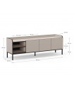 Mueble de televisión de estilo moderno ADARA Crema