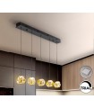 Lámpara LED Lineal ZARIA 5L Bronce Ambar