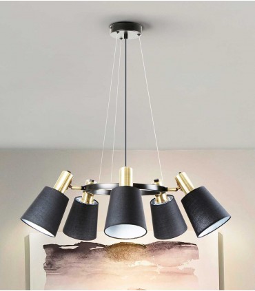Lámpara con tulipas GISELA 5 Luces