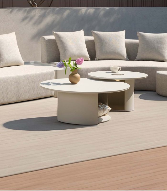 Mesas auxiliares de aluminio de terraza y Jardín CORINTO