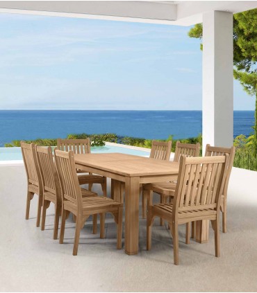 Mesa de terraza en madera natural de Teca DANAO