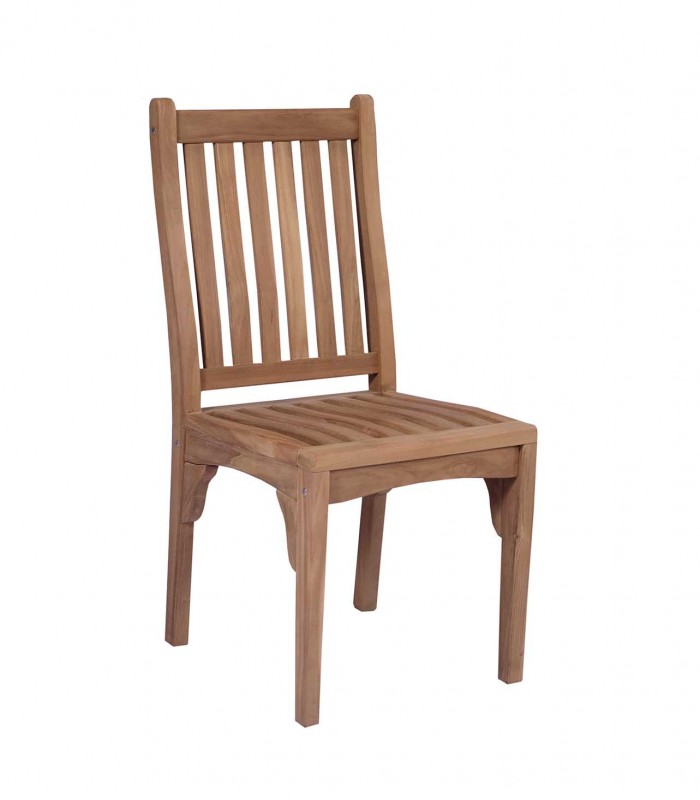 Silla de terraza de madera natural de Teca DANAO