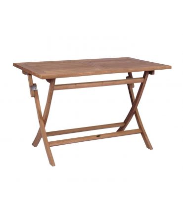 Mesa plegable rectángular en teca natural NAGA