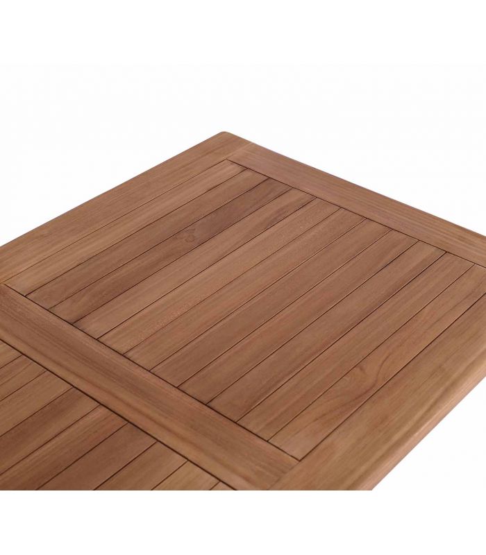 Mesa plegable rectángular en teca natural NAGA