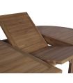 Mesa redonda extensible en teca natural NAGA