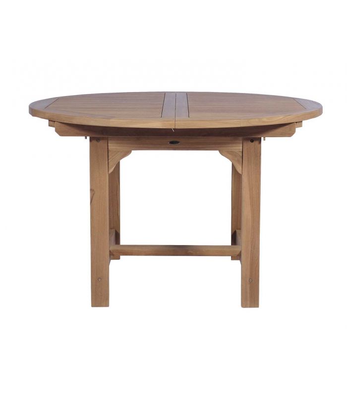 Mesa redonda extensible en teca natural NAGA
