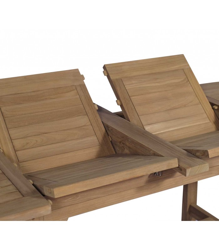 Mesa Ovalada extensible en teca natural NAGA