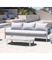 Sofá 3 plazas de aluminio blanco BABYLON