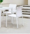 Silla de jardín en aluminio y textilene ORICK Blanca