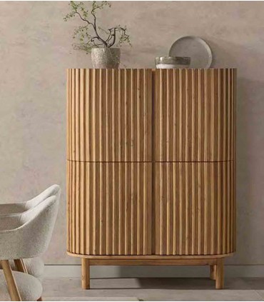 Muble cubo auxiliar en madera CORFU