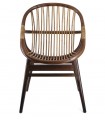 Sillón Vintage de ratán y madera BAMBA