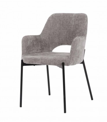 Pack de 2 Sillas modernas tapizadas HUNGRÍA Gris