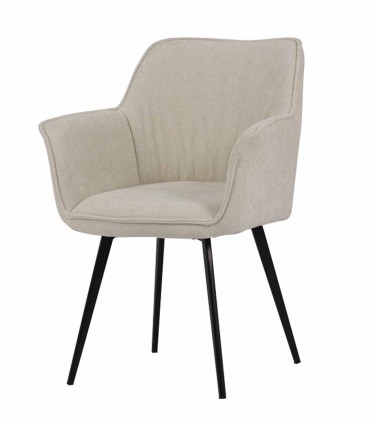 Pack de 2 Sillas tapizadas modernas ESLOVENIA Beige