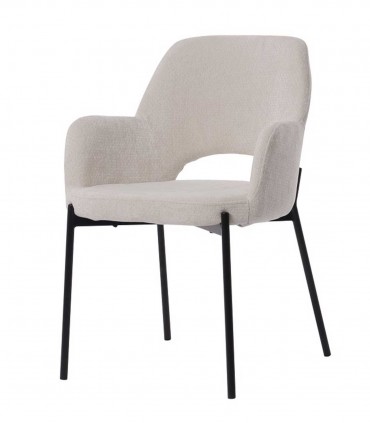 Pack de 2 Sillas modernas tapizadas HUNGRÍA Beige