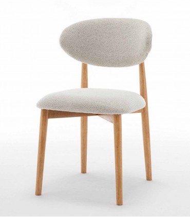 Pack de 2 Sillas de madera tapizadas RIGA