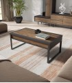 Mesa de centro elevable en metal y madera DETROIT