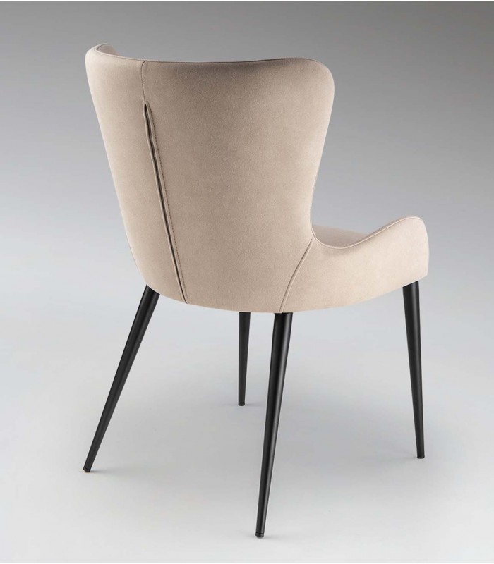 Silla moderna tapizada TELMA Beige