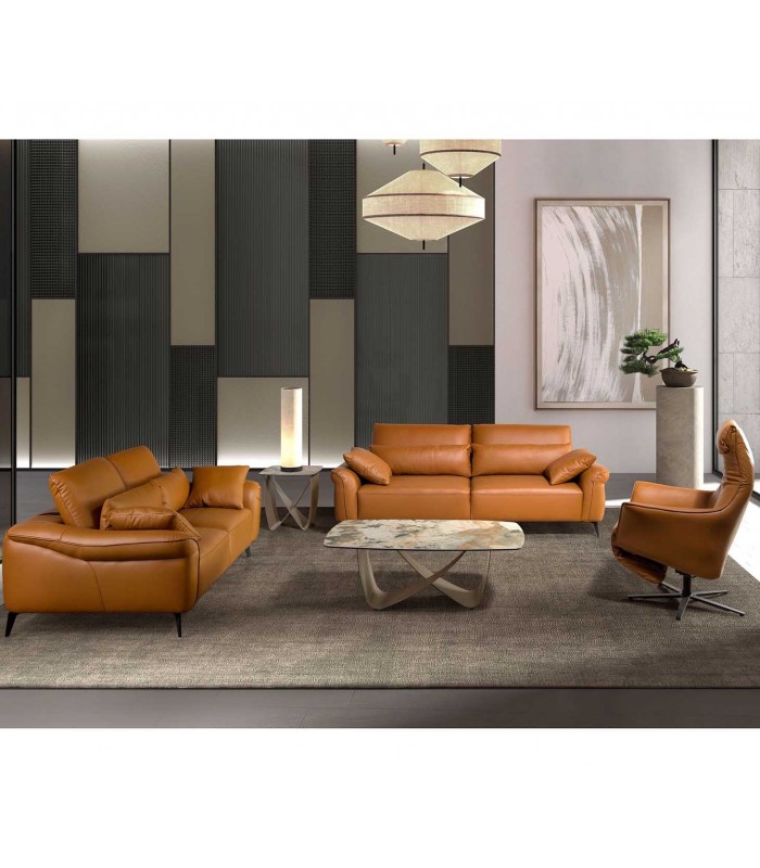 Mesa auxiliar de rincón con porcelánico SELENA