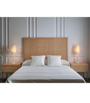 Cabecero en madera y rafia natural BARI
