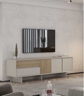 Mueble TV de madera estilo nórdico CARPI Visón