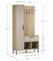 Mueble de recibidor de madera HEIDY Crema