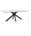Mesa Comedor de metal y cristal templado CELIA