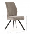 Packs de 2 Sillas tapizadas modernas ANIBAL Gris