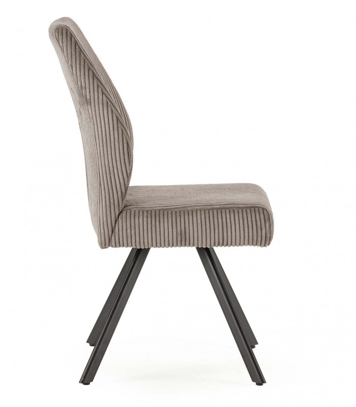 Packs de 2 Sillas tapizadas modernas ANIBAL Gris