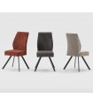 Packs de 2 Sillas tapizadas modernas ANIBAL Gris
