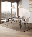 Mesa de comedor en madera y metal DENIA