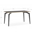 Mesa de comedor en madera y metal DENIA