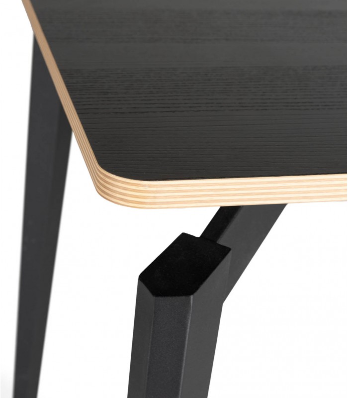 Mesa de comedor en madera y metal DENIA