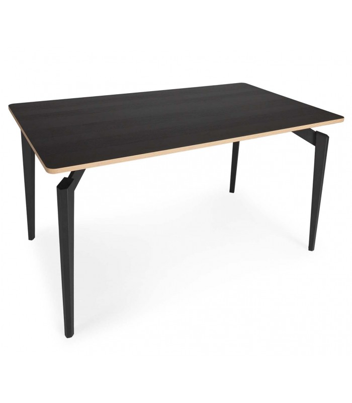 Mesa de comedor en madera y metal DENIA