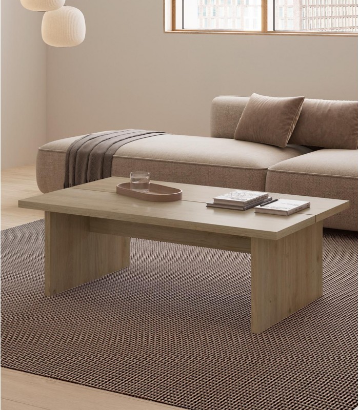 Mesa de centro en madera LOANA roble claro