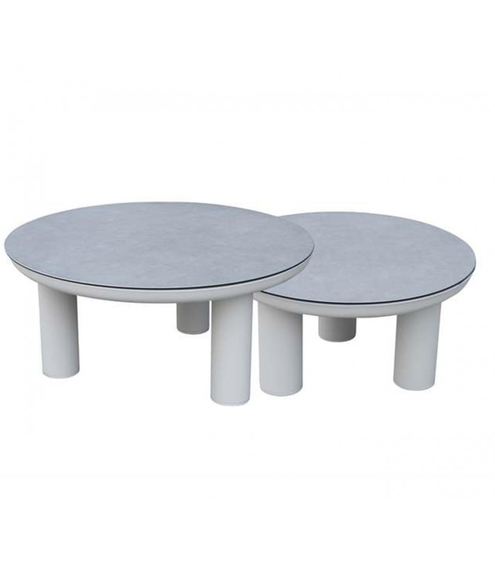 Set de 2 mesas de centro en aluminio ATTICA