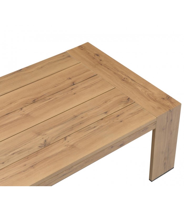 Mesa de centro de Aluminio efecto madera JAVA