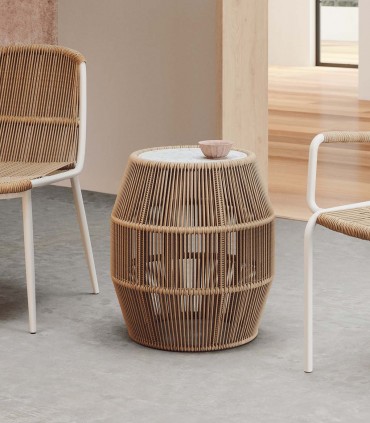 Mesa auxiliar de terraza en Aluminio y fibra EXPOART