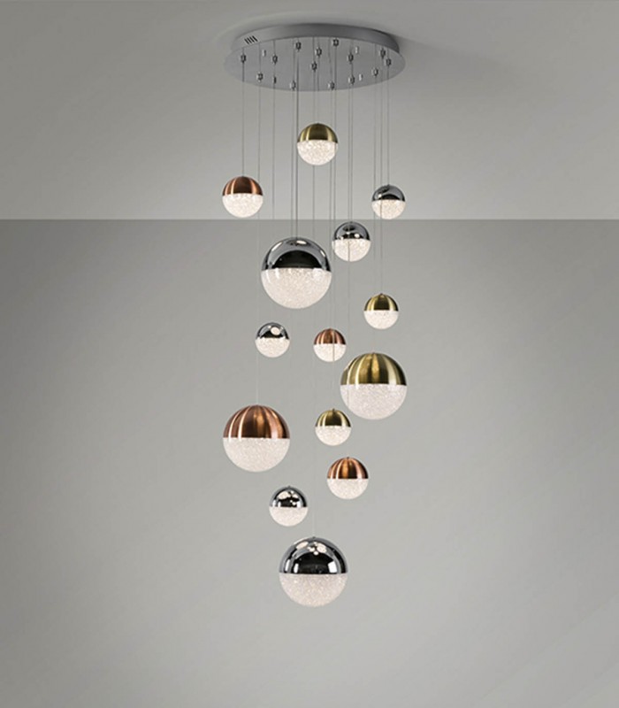 Lámpara 14 Luces SPHERE para techos altos