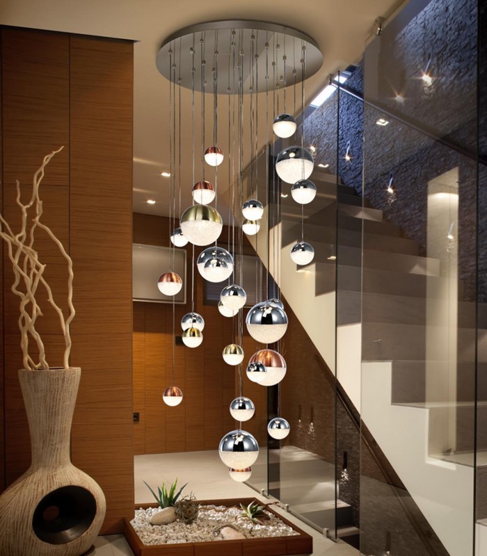 Lámpara SPHERE 27 Luces para huecos de escalera
