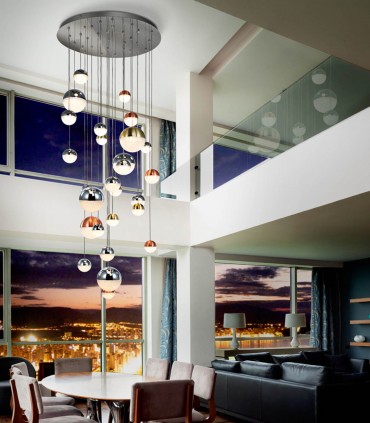 Lámpara de diseño de doble altura SPHERE 27 Luces