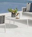 Mesa de centro ovalada en Aluminio blanco WALGA