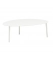 Mesa de centro ovalada en Aluminio blanco WALGA