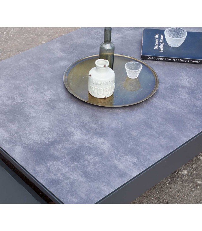 Mesa de centro de Aluminio y cristal cerámico ONIX Antracita