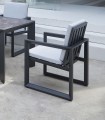 Sillón de comedor en Aluminio ONIX Antracita