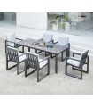 Sillón de comedor en Aluminio ONIX Antracita
