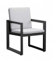 Sillón de comedor en Aluminio ONIX Antracita