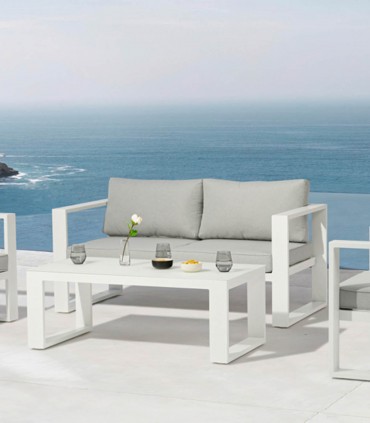 Sofá de 2 plazas de Aluminio NILAND Blanco