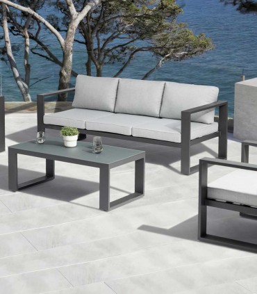 Sofá 3 plazas de Aluminio NILAND Antracita