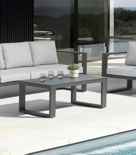 Mesa de centro de aluminio NILAND Antracita